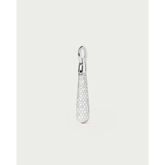  피디파올라 목걸이/팬던트 Pdpaola Pav 라지 드롭 펜던트 실버/파베