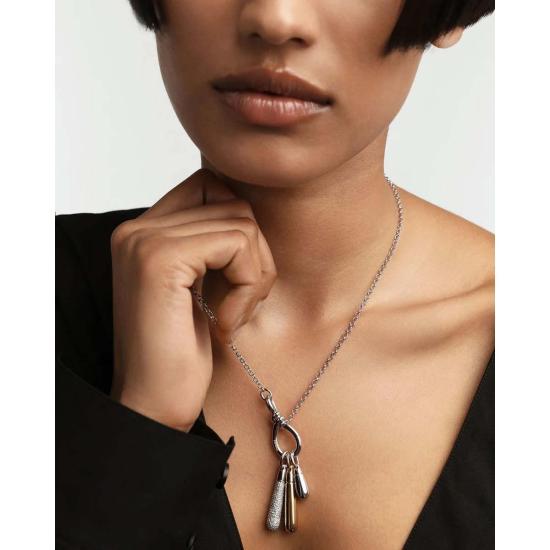  피디파올라 목걸이/팬던트 Pdpaola Pav 라지 드롭 펜던트 실버/파베 - PD PAOLA