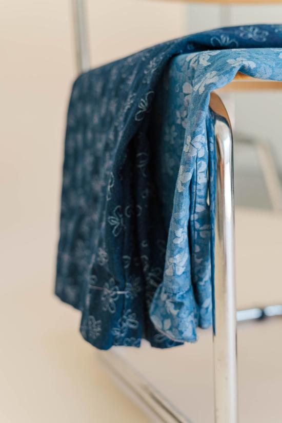  네틀 스튜디오스 크롭 팬츠 네틀 스튜디오 러플 팬츠 플로럴 샴브레이 - NETTLE STUDIOS