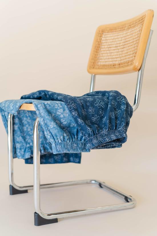  Nettle Studios 크롭 팬츠 네틀 스튜디오 러플 팬츠 플로럴 샴브레이 - OTHER BRANDS