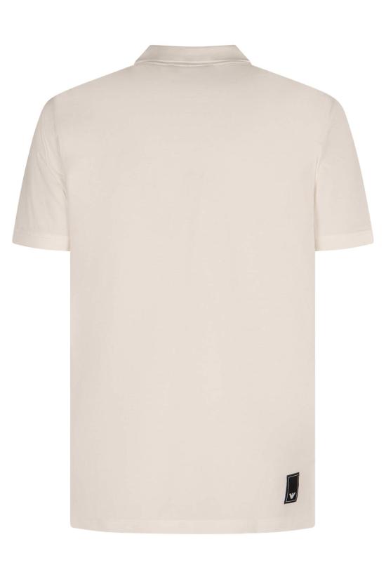  엠포리오 아르마니 폴로 티셔츠 니트 코튼 폴로 셔츠 화이트 - EMPORIO ARMANI