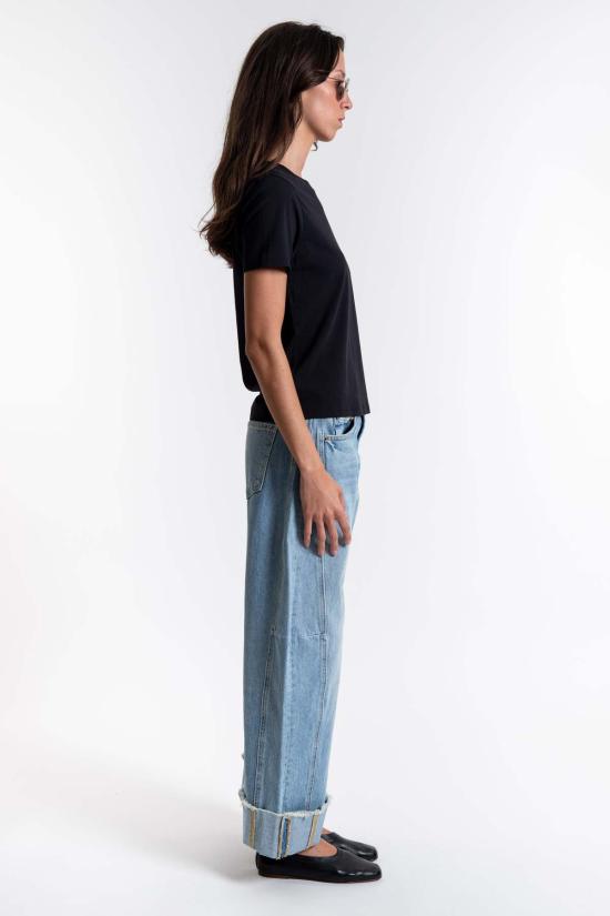  Organic Basics 반팔 티셔츠 오가닉 베이직스 트루 레귤러 티셔츠 블랙 - OTHER BRANDS