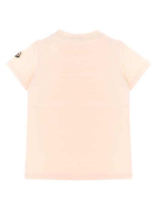  [키즈] 몽클레어 트레이닝 상의 몽클레르 로고 자수 티셔츠 (핑크) 키즈용 - MONCLER