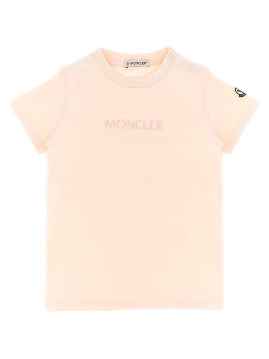  [키즈] 몽클레어 트레이닝 상의 몽클레르 로고 자수 티셔츠 (핑크) 키즈용