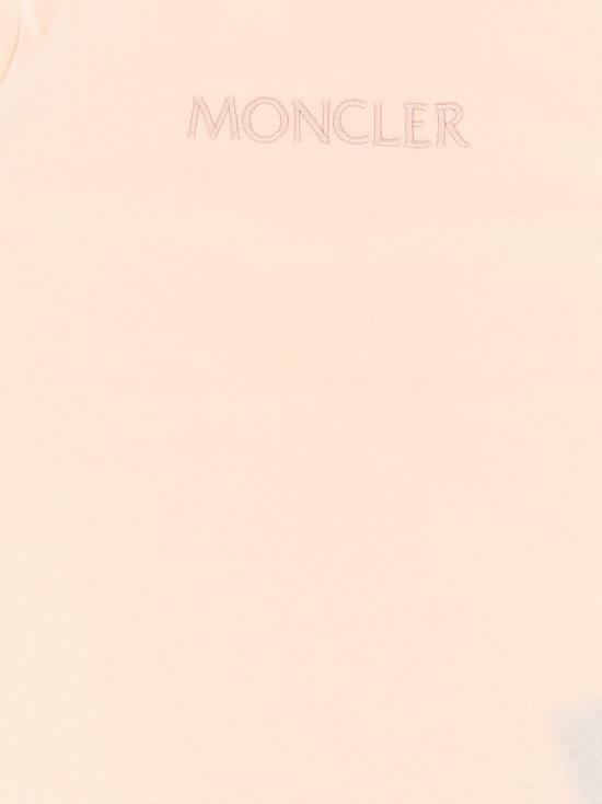  [키즈] 몽클레어 트레이닝 상의 몽클레르 로고 자수 티셔츠 (핑크) 키즈용 - MONCLER