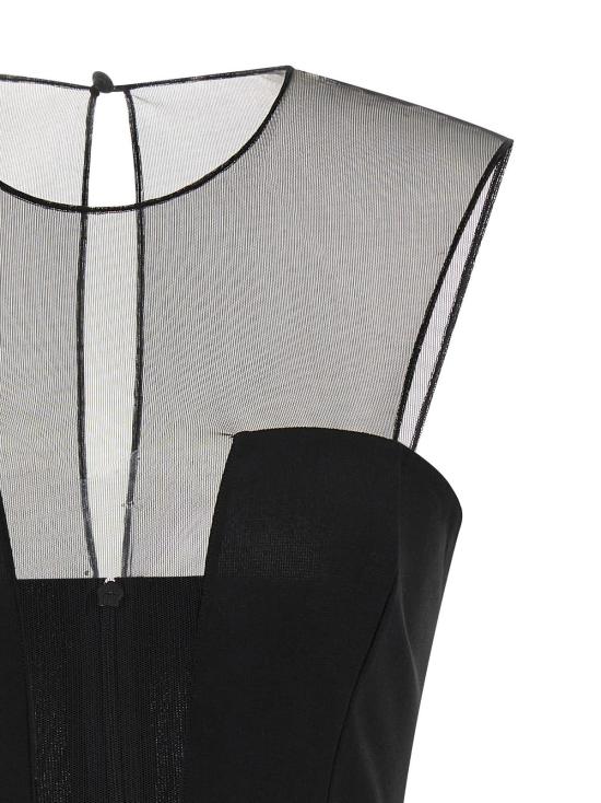  넨시 도자카 숏 원피스 튤 인서트 드레스 블랙 - NENSI DOJAKA