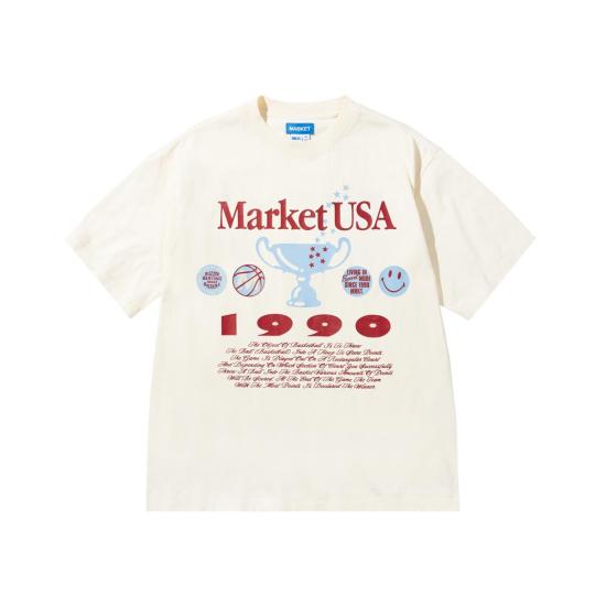  마켓 반팔 티셔츠 스마일리 1990 티셔츠
