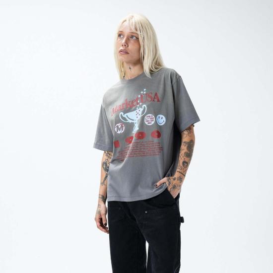  마켓 반팔 티셔츠 스마일리 1990 티셔츠 - MARKET