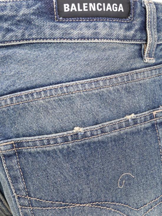  발렌시아가 데님 숏팬츠 데님 반바지 블루 - BALENCIAGA