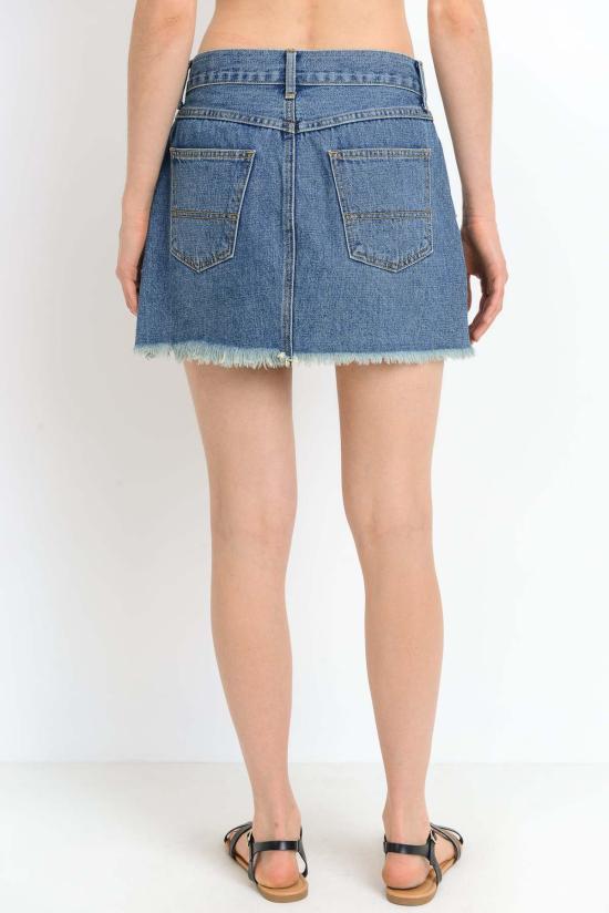  저스트 블랙 데님 데님 스커트 미니 스커트, 미디엄 데님 - JUST BLACK DENIM