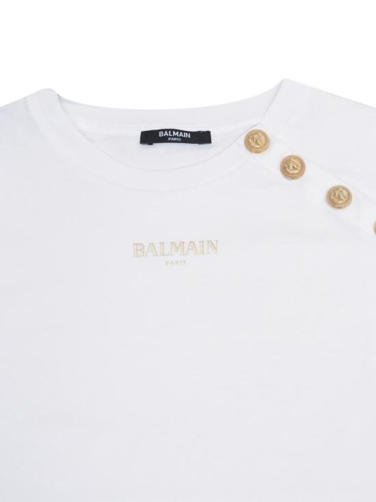  [키즈] 발망 트레이닝 상의 키즈  화이트 - BALMAIN