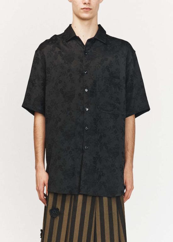  송포더뮤트 반팔 셔츠 Song For The Mute 반팔 오버사이즈 셔츠 블랙