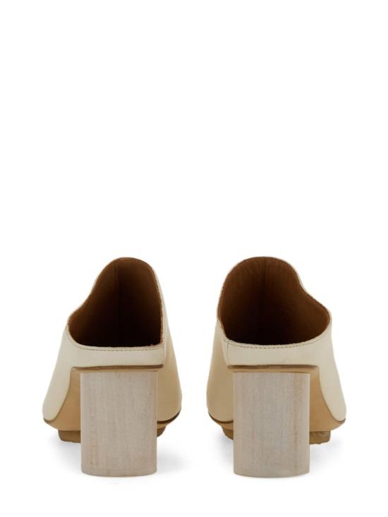  우마 왕 뮬/슬리퍼 레더 뮬 화이트 - UMA WANG