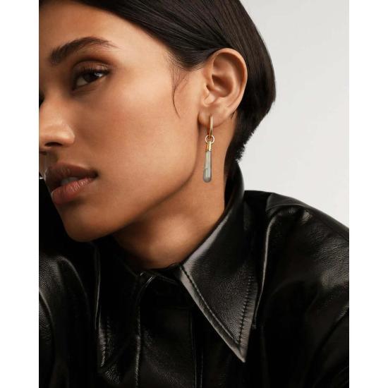  피디파올라 목걸이/팬던트 Pdpaola 라브라도라이트 대형 드롭 펜던트 골드/라브라도라이트 - PD PAOLA