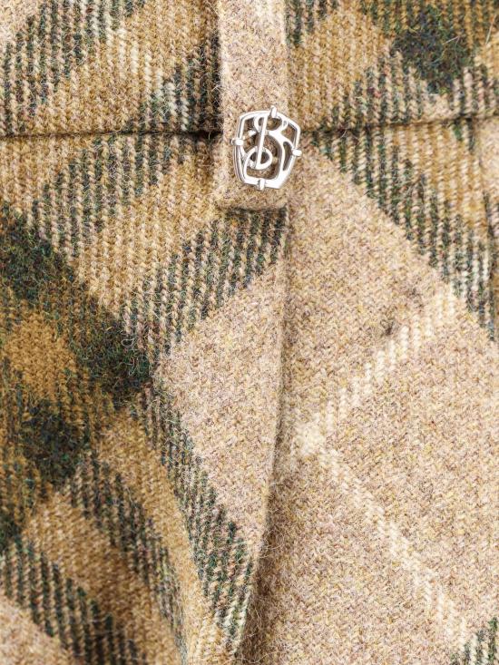  버버리 스트레이트 팬츠 울  그린 - BURBERRY