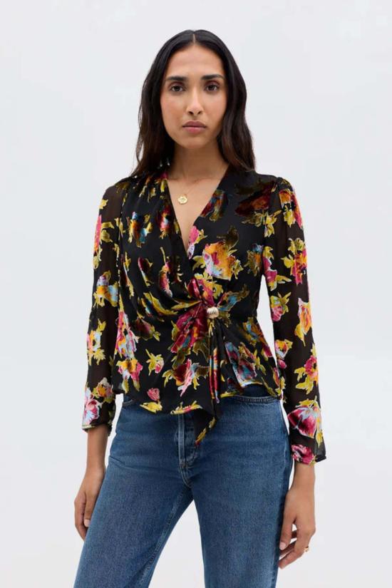  릭소 블라우스 런던 에벌린  컨트리사이드 데보레 블랙