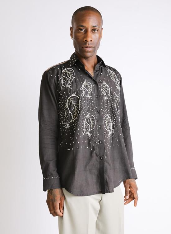  Seek Collective 셔츠 페이지 셔츠 내추럴 블랙 스토리 - SEEK COLLECTIVE