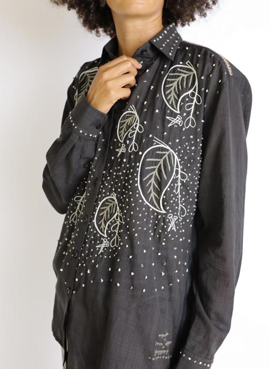  Seek Collective 셔츠 페이지 셔츠 내추럴 블랙 스토리