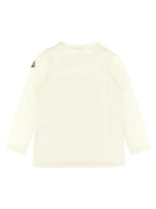  [키즈] 몽클레어 트레이닝 상의 몽클레르 로고 프린트 아동용 티셔츠 (화이트) - MONCLER