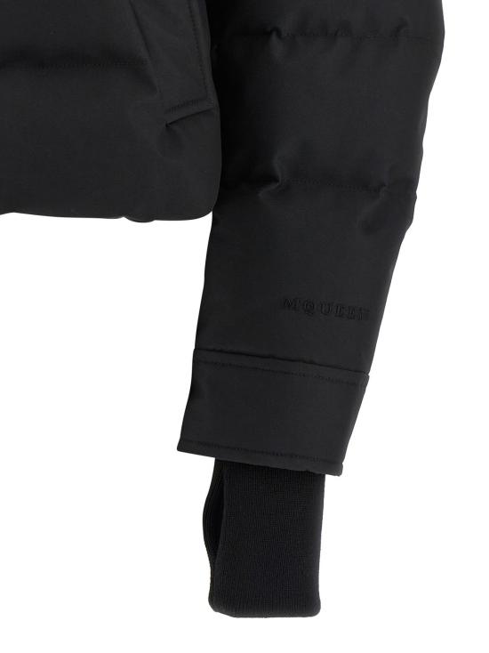  알렉산더 맥퀸 봄버 자켓 크롭 다운 재킷 블랙 - ALEXANDER MCQUEEN