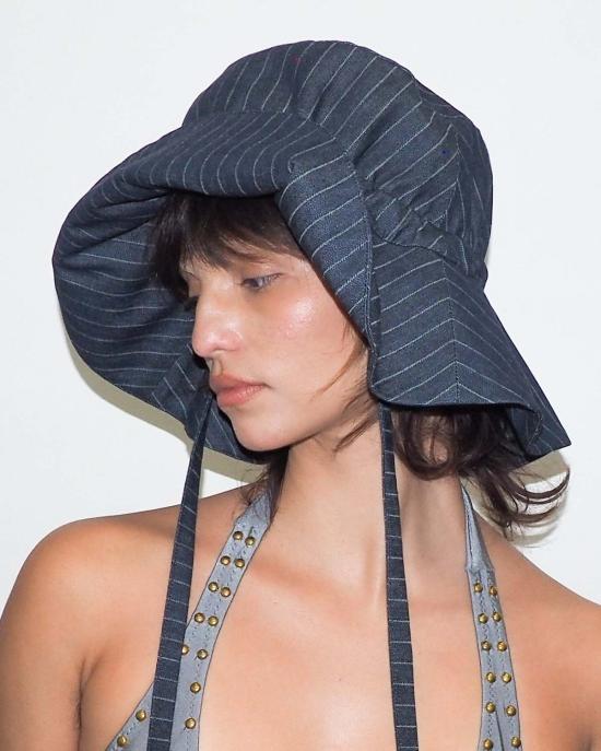  클라이드 모자 포르자  인디고 데님 핀스트라이프 - CLYDE