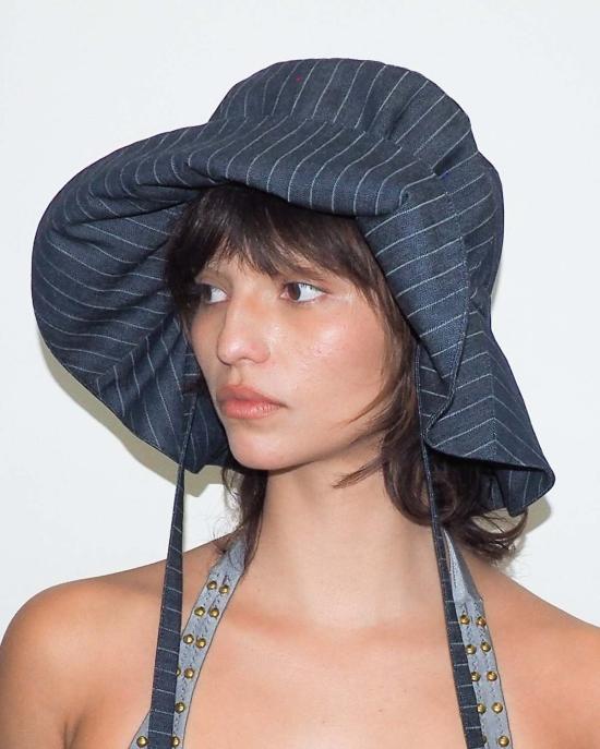  클라이드 모자 포르자  인디고 데님 핀스트라이프 - CLYDE