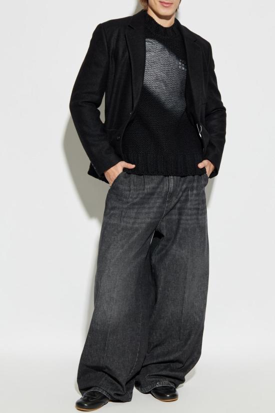  마르지엘라 데님 팬츠 메종  와이드 레그 진 블랙 - MAISON MARGIELA