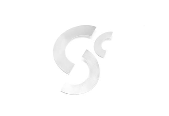  레이어스 이어링 대형 달 모양 귀걸이 (위상) + 실버 귀걸이 - LLAYERS