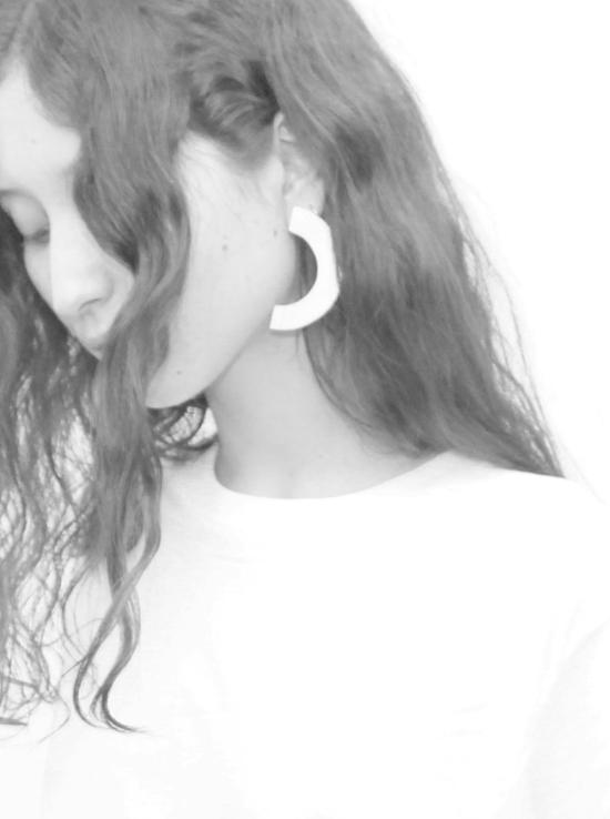  레이어스 이어링 대형 달 모양 귀걸이 (위상) + 실버 귀걸이