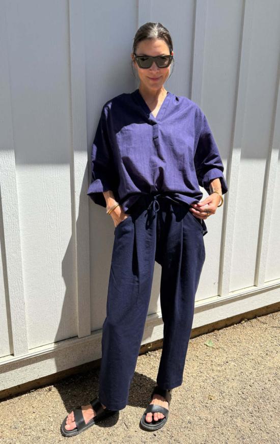  Two 스트레이트 팬츠 투 배럴 레그 팬츠 네이비 - OTHER BRANDS