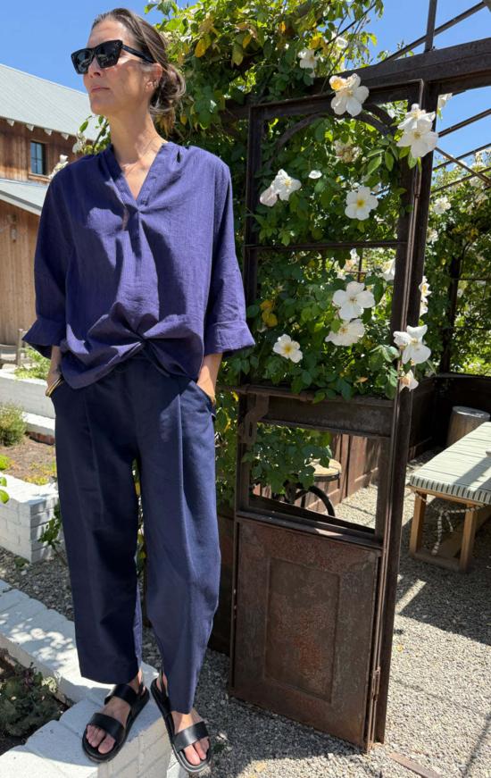  Two 스트레이트 팬츠 투 배럴 레그 팬츠 네이비 - OTHER BRANDS