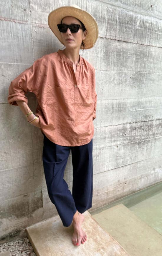  Two 스트레이트 팬츠 투 배럴 레그 팬츠 네이비 - OTHER BRANDS