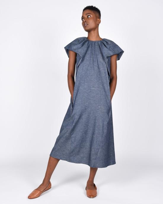  아뜰리에 델핀 롱 원피스 아틀리에 델핀 카시에 드레스 토메콘 스트라이프 - ATELIER DELPHINE