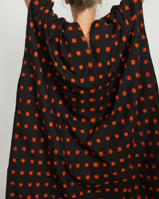  LWN 비치용품 Lwn 셀로 카프탄 플레임 픽셀 핸드룸 이캇 커버업 - LWN