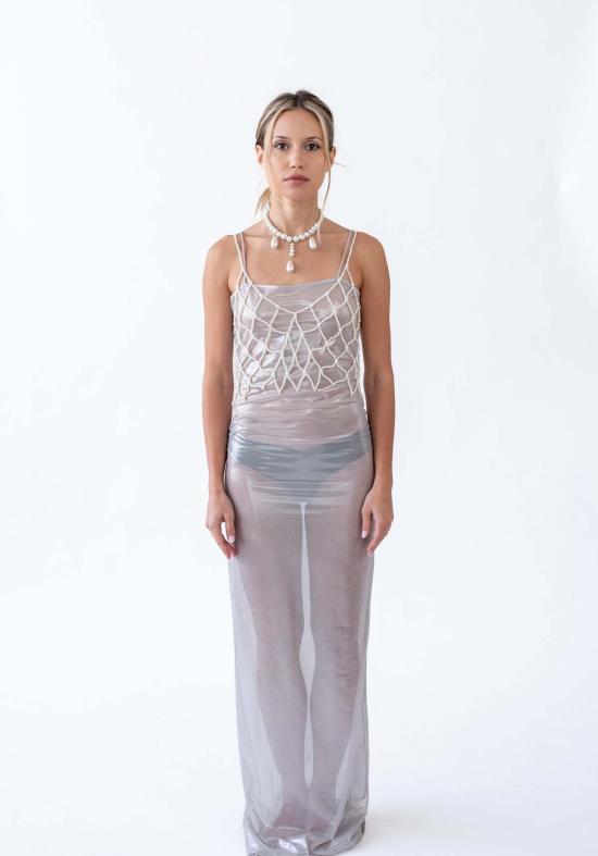  베버리힐즈 란제리 민소매 티셔츠 베벌리 힐스 란제리 디온 탑 펄 - BEVERLY HILLS LINGERIE