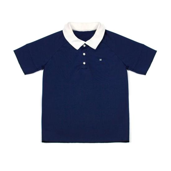  엠 프레스 폴로 티셔츠 M 프레스 프레스 폴로 네이비 - M PRESS