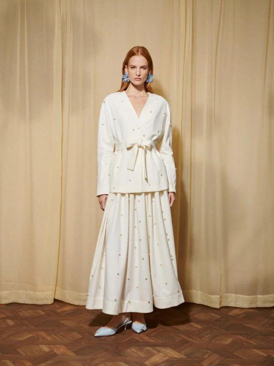  시스터 제인 롱 스커트 레이 데이즈 펄 맥시 스커트 펄 아이보리