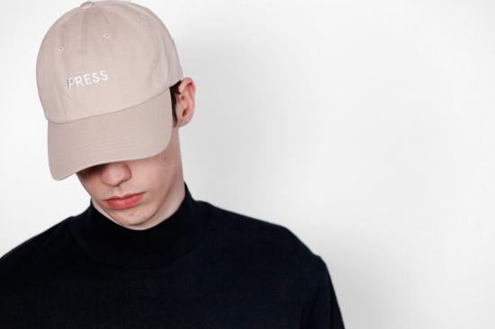  M Press 모자 M 프레스 자격증명 캡 클래식 샌드