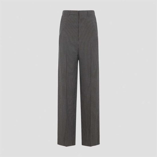  발렌시아가 스트레이트 팬츠 라지 테일러드 팬츠 카키 브라운 - BALENCIAGA