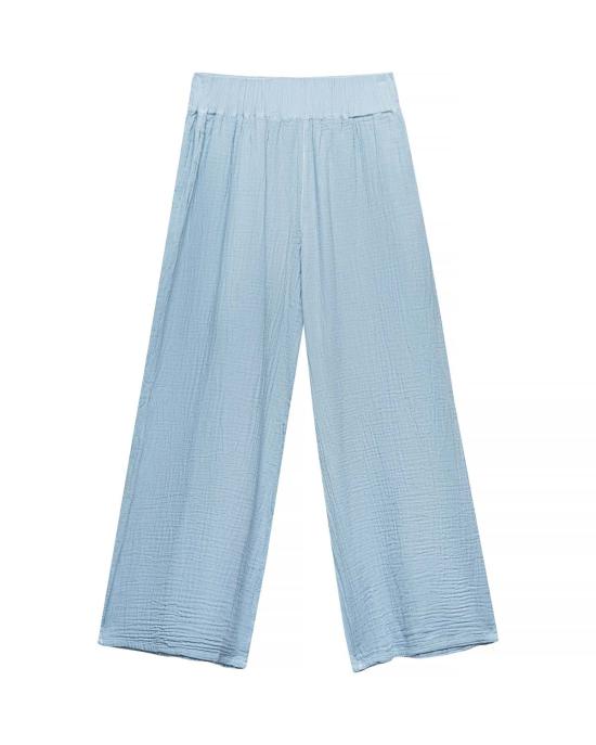  어니스트 코튼 스트레이트 팬츠 크링클 코튼 팬츠 - HONEST COTTON