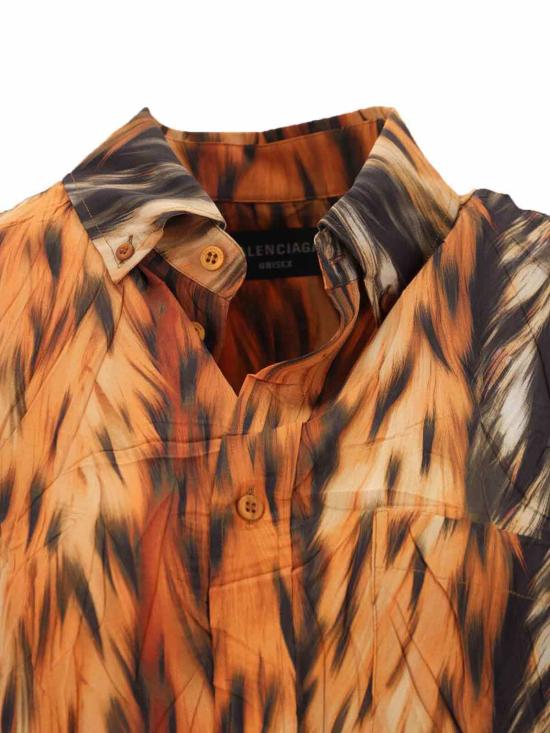  발렌시아가 셔츠 코쿤 셔츠 브라운 - BALENCIAGA