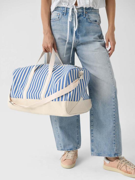  큘 캐리어 Kule The All Over Striped Duffle Blue & White - KULE