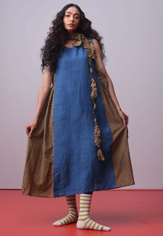  IKKIVI 롱 원피스 이키비 모나코 드레스 인디고 - IKKIVI