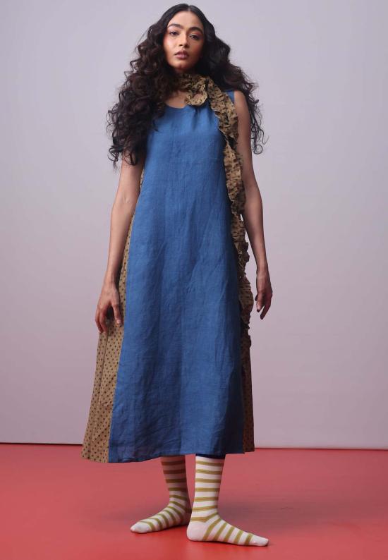  IKKIVI 롱 원피스 이키비 모나코 드레스 인디고 - IKKIVI