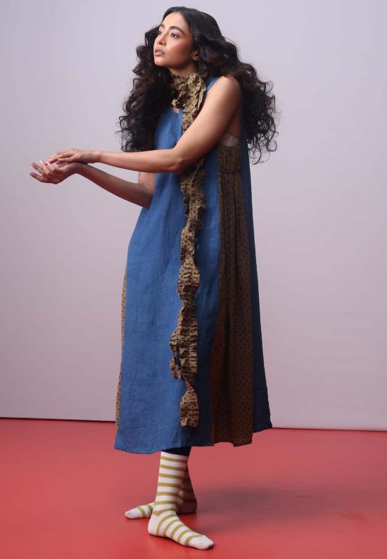  IKKIVI 롱 원피스 이키비 모나코 드레스 인디고 - IKKIVI