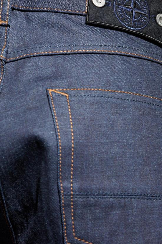  스톤 아일랜드 데님 팬츠 스트레이트 레그 진 블루 - STONE ISLAND