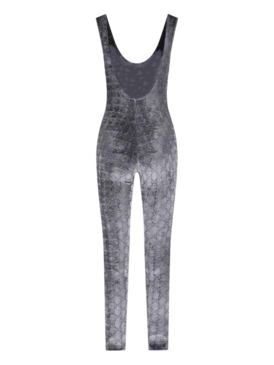  구찌 점프수트 GG 크리스털  그레이 - GUCCI
