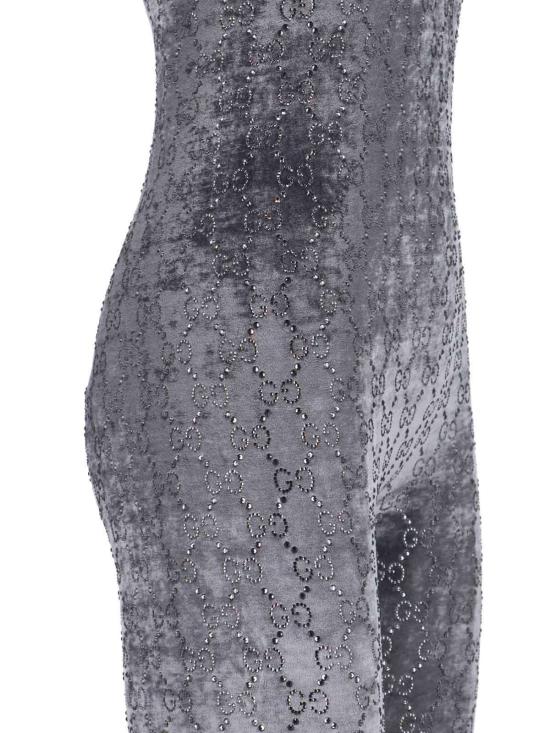  구찌 점프수트 GG 크리스털  그레이 - GUCCI