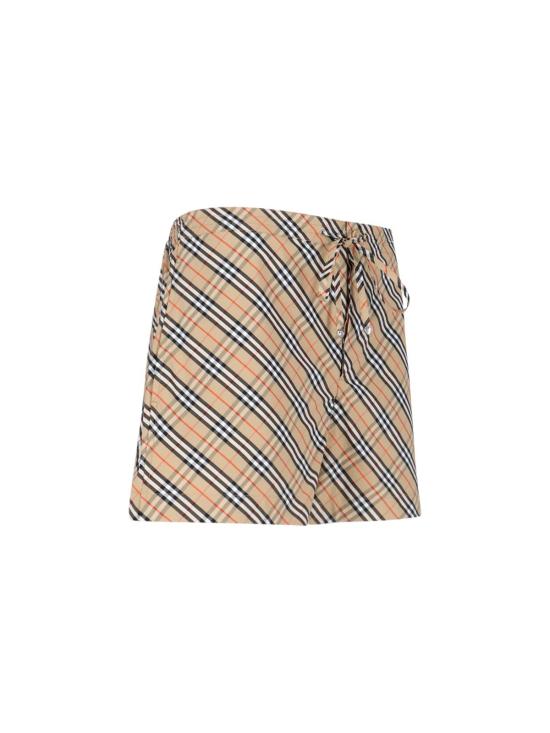  버버리 숏팬츠 체크 쇼츠 베이지 - BURBERRY