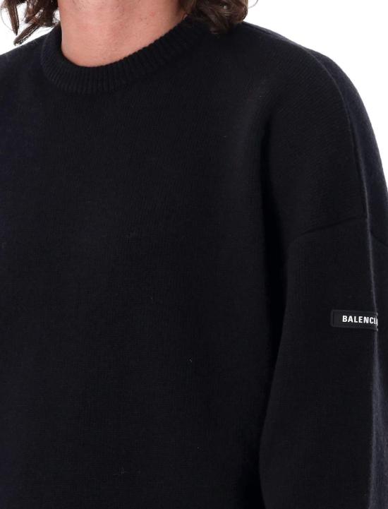  발렌시아가 스웨터 크루넥  블랙 - BALENCIAGA